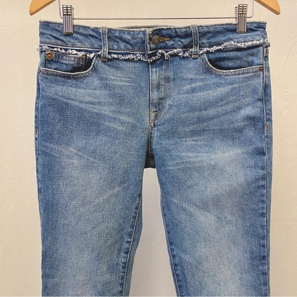 DL1961 Size 28 (6) Mara Straight Ankle Jeans Mid Rise Frayed Hems Womens Stretch - Picture 5 of 16
